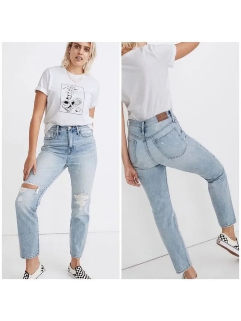 Madewell The Perfect Vintage Jean in Calabria Wash MB435 distressed Edition 26